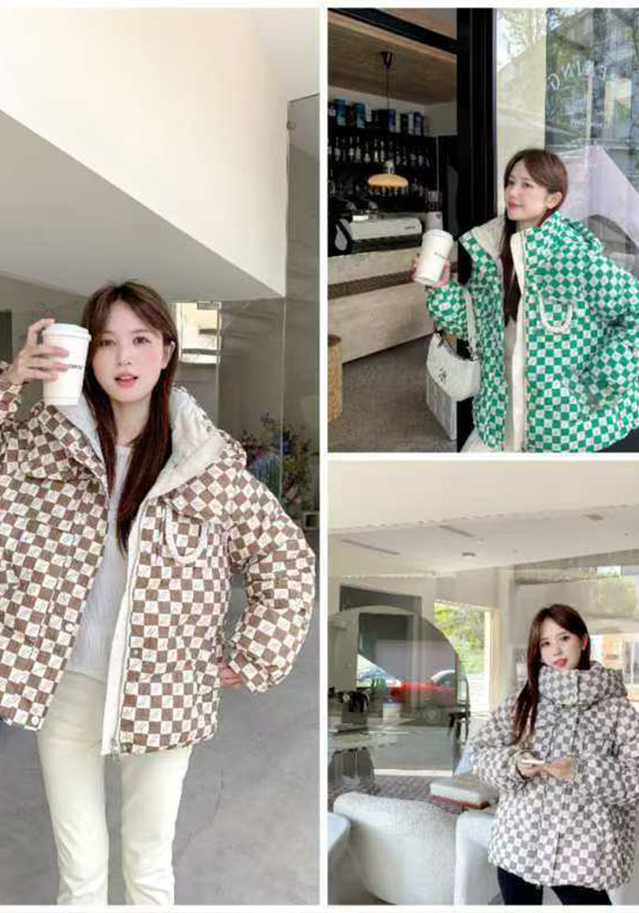 Short Down Jacket: Cozy Lightweight Quilted Puffer Coat