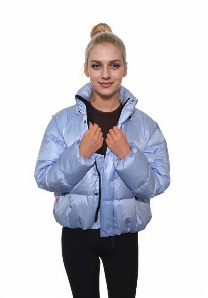 Short Down Jacket: Cozy Lightweight Quilted Puffer Coat