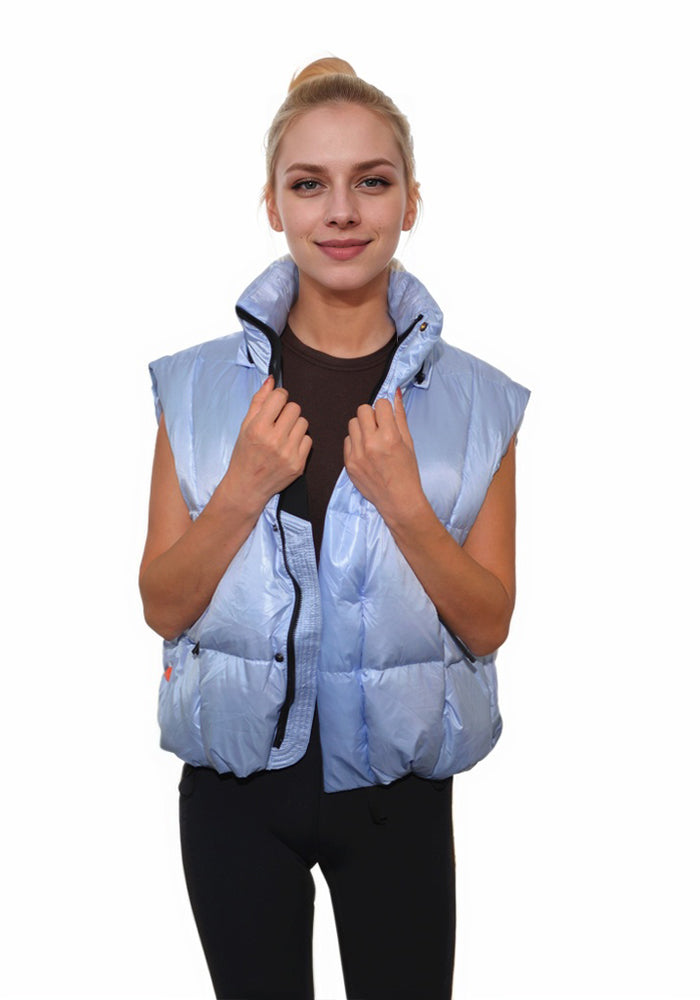 Short Down Jacket: Cozy Lightweight Quilted Puffer Coat