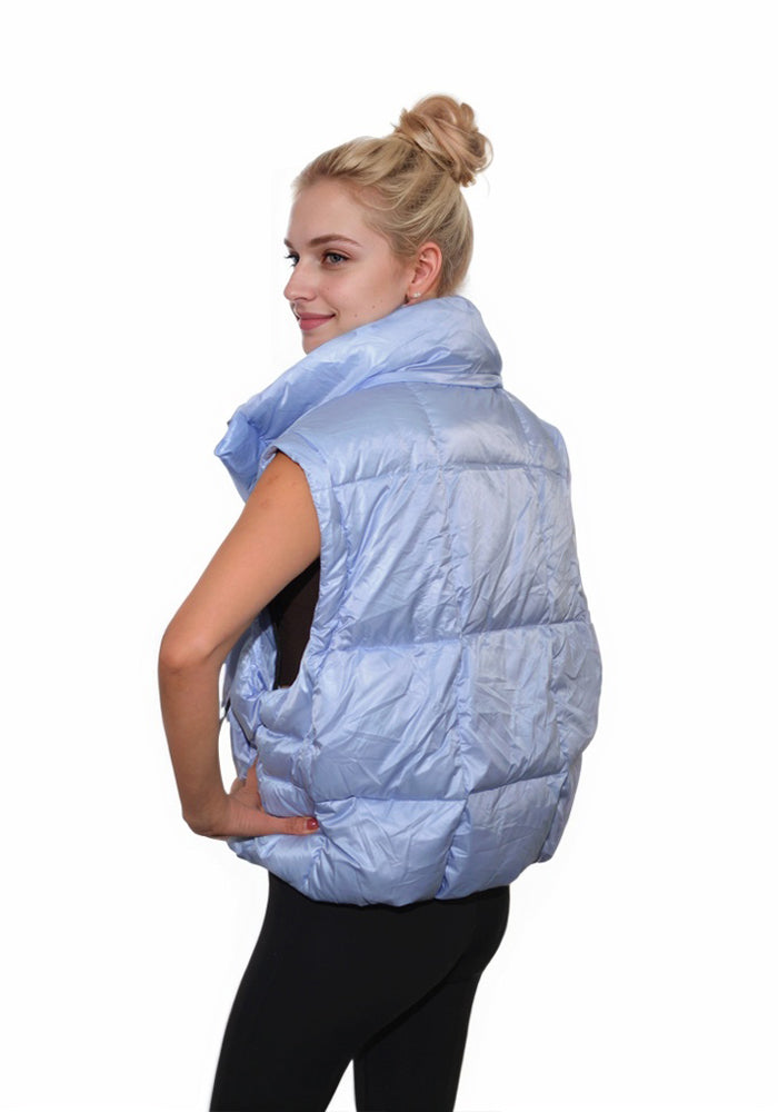 Short Down Jacket: Cozy Lightweight Quilted Puffer Coat