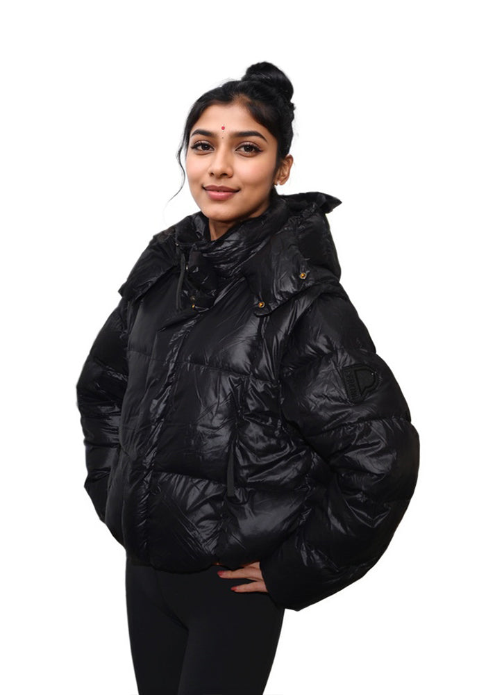 Short Down Jacket: Cozy Lightweight Quilted Puffer Coat