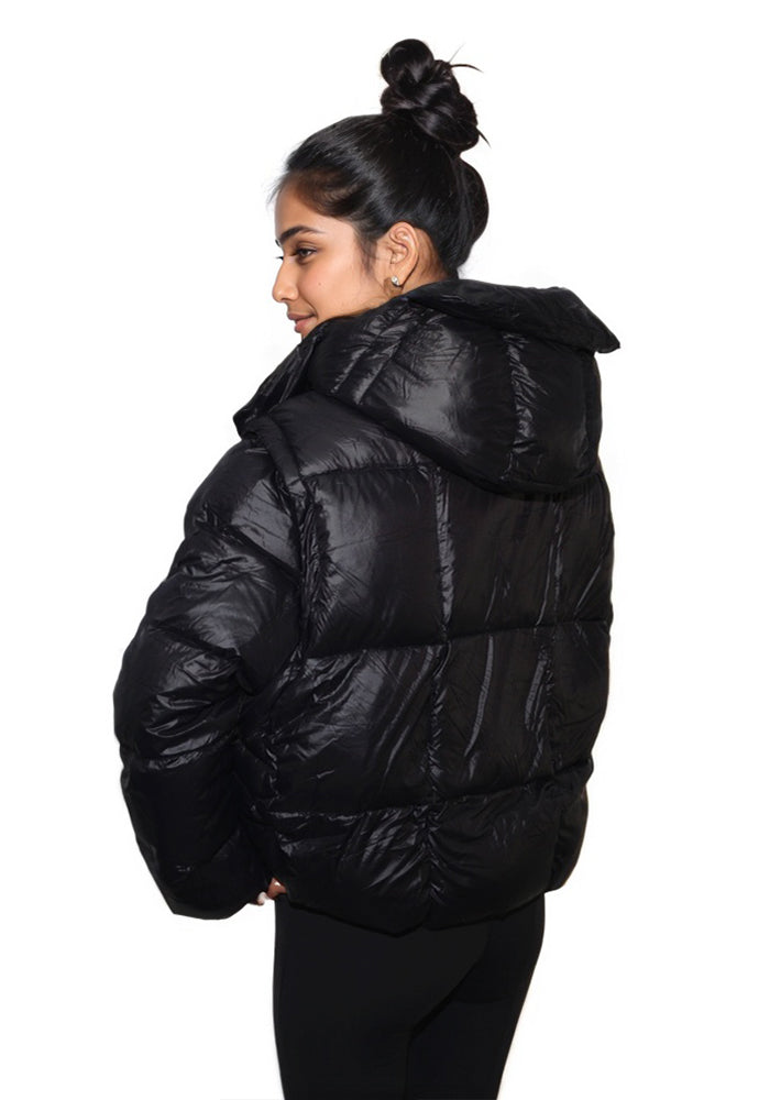 Short Down Jacket: Cozy Lightweight Quilted Puffer Coat