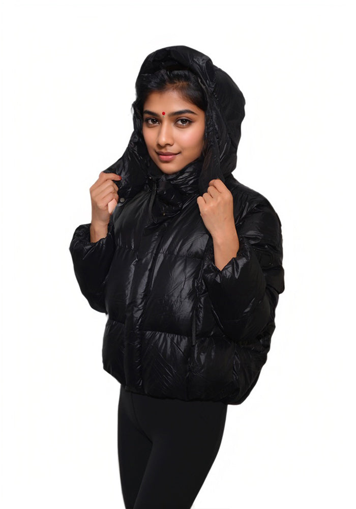 Short Down Jacket: Cozy Lightweight Quilted Puffer Coat
