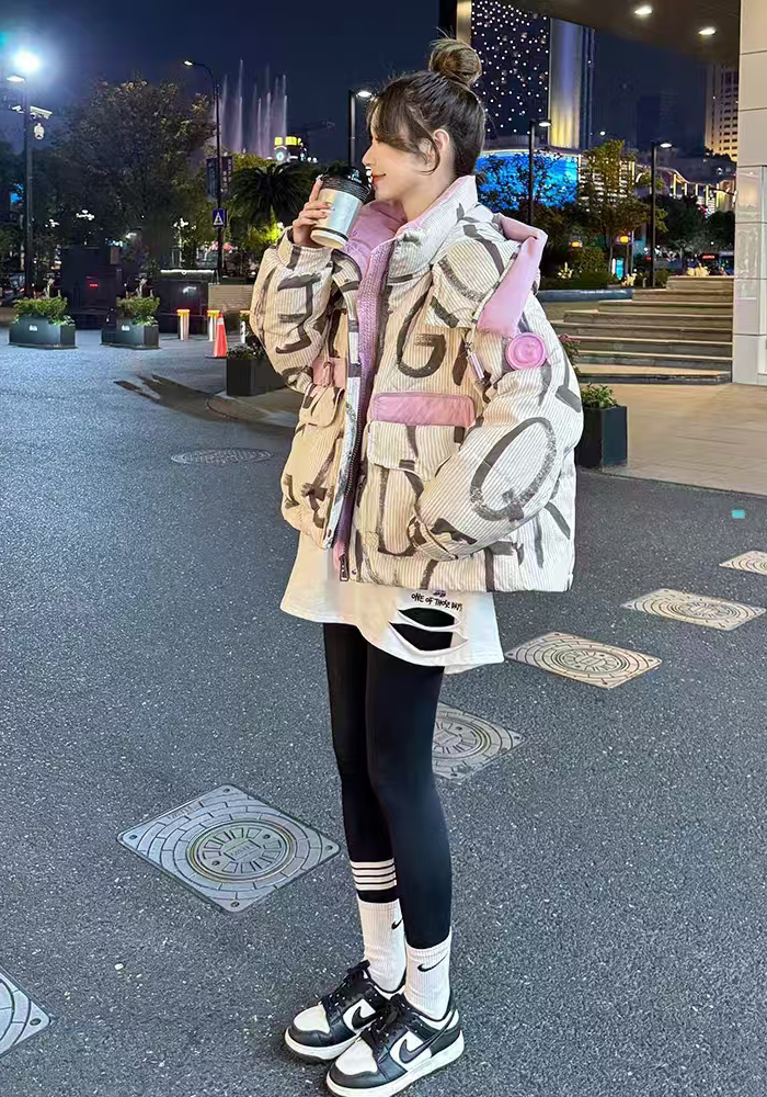 Short Down Jacket: Cozy Lightweight Quilted Puffer Coat