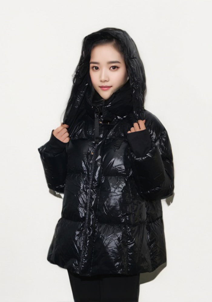 Short Down Jacket: Cozy Lightweight Quilted Puffer Coat