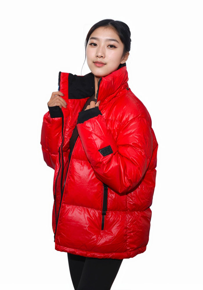 Short Down Jacket: Cozy Lightweight Quilted Puffer Coat