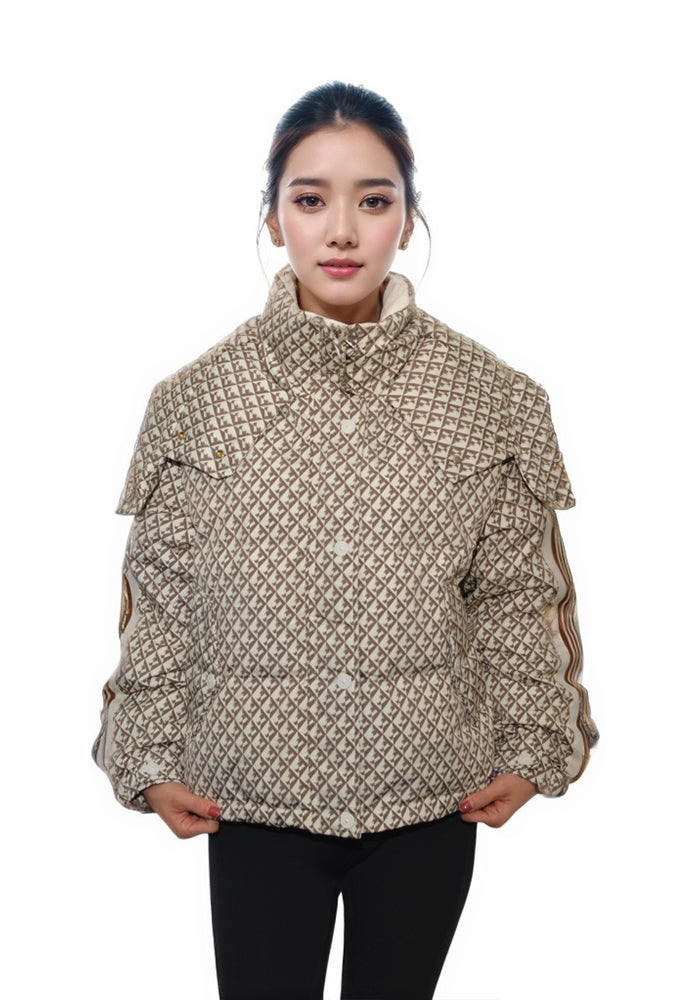 Short Down Jacket: Cozy Lightweight Quilted Puffer Coat