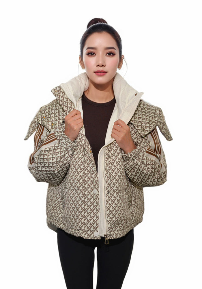 Short Down Jacket: Cozy Lightweight Quilted Puffer Coat