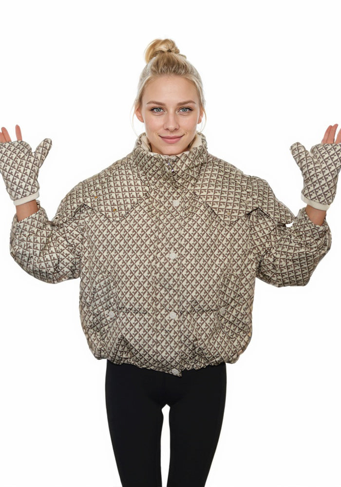Short Down Jacket: Cozy Lightweight Quilted Puffer Coat