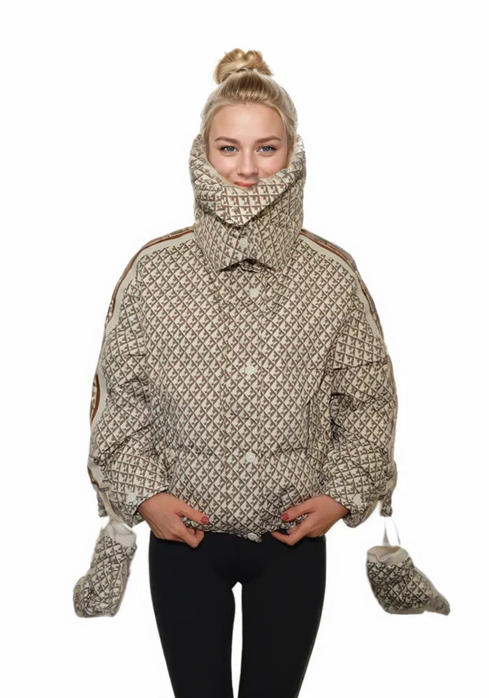 Short Down Jacket: Cozy Lightweight Quilted Puffer Coat