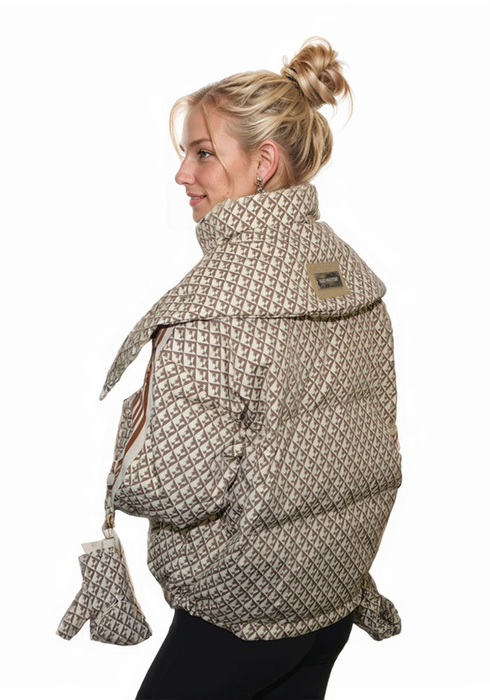 Short Down Jacket: Cozy Lightweight Quilted Puffer Coat