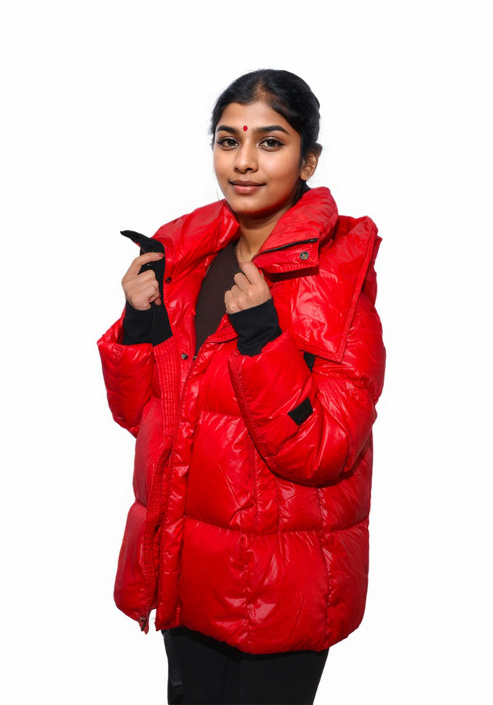 Short Down Jacket: Cozy Lightweight Quilted Puffer Coat