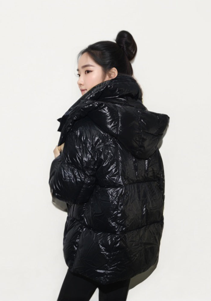 Short Down Jacket: Cozy Lightweight Quilted Puffer Coat