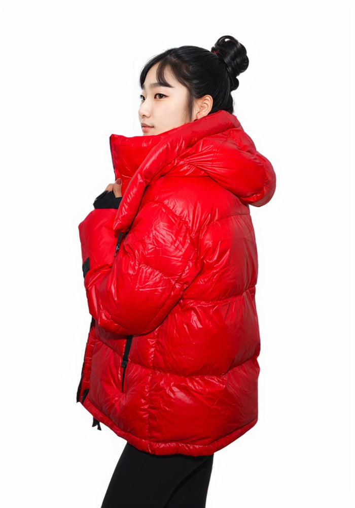 Short Down Jacket: Cozy Lightweight Quilted Puffer Coat