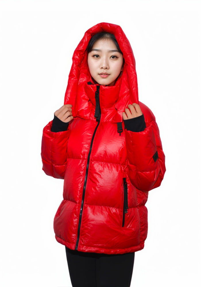 Short Down Jacket: Cozy Lightweight Quilted Puffer Coat