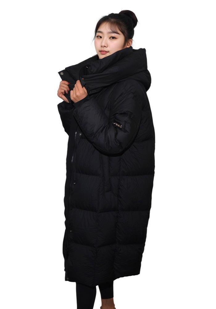 Long Down Jacket: Heavyweight Full-Length Fur-Lined Winter Coat