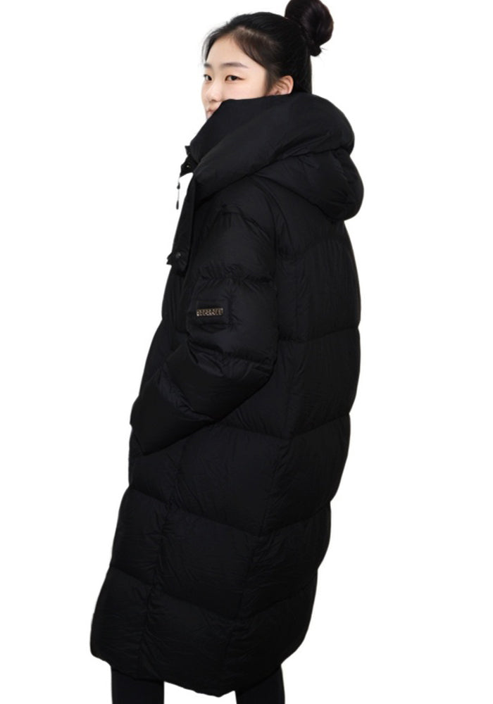 Long Down Jacket: Heavyweight Full-Length Fur-Lined Winter Coat