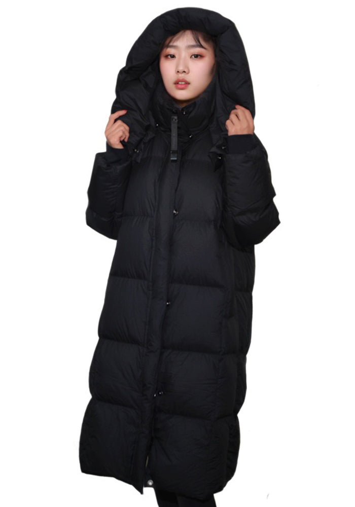 Long Down Jacket: Heavyweight Full-Length Fur-Lined Winter Coat