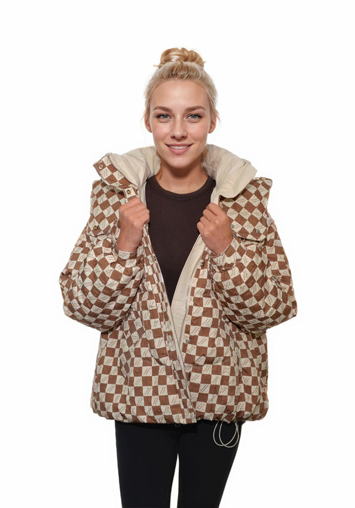 Short Down Jacket: Cozy Lightweight Quilted Puffer Coat