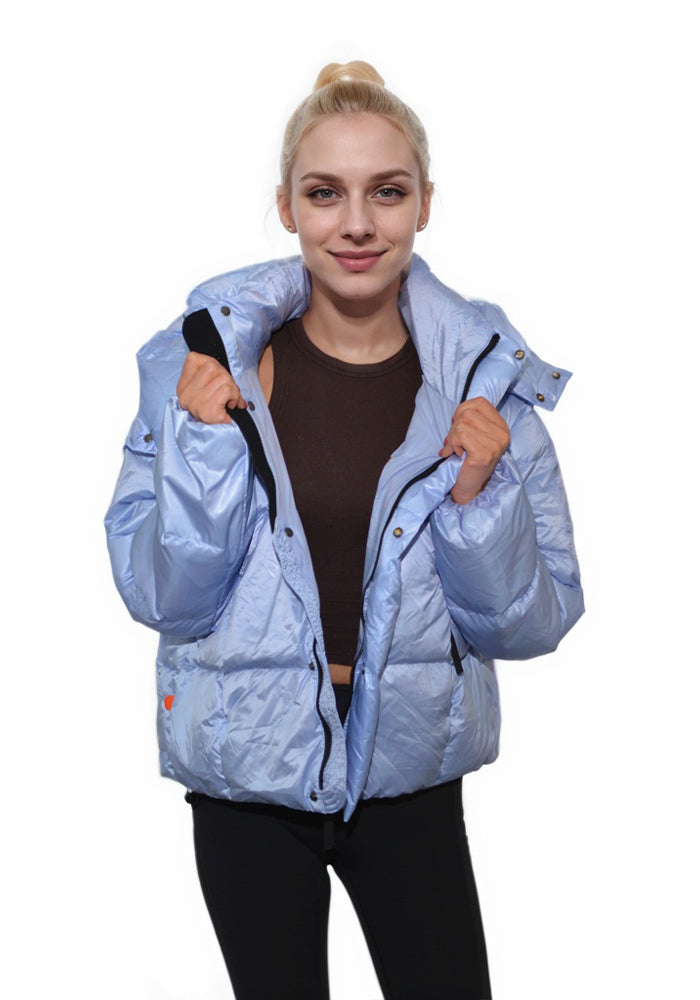 Short Down Jacket: Cozy Lightweight Quilted Puffer Coat